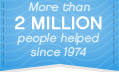 More than 2 million people helped since 1974.