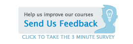 Survey takes only 3 minutes. We greatly appreciate your feedback.